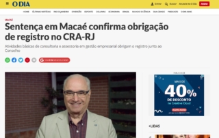 Sentença em Macaé confirma obrigação de registro no CRA-RJ