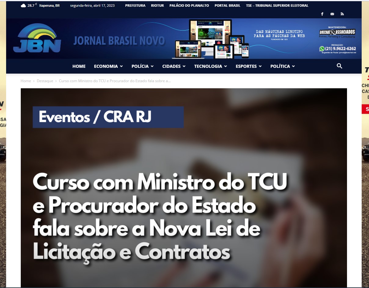 Acesse o site Jornal Brasil Novo para ler na íntegra