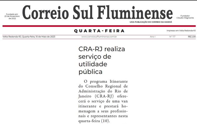 jornal Correio Sul Fluminense